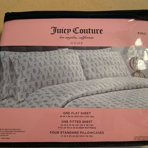 Full Size  Juicy Couture Sheet Set NEW